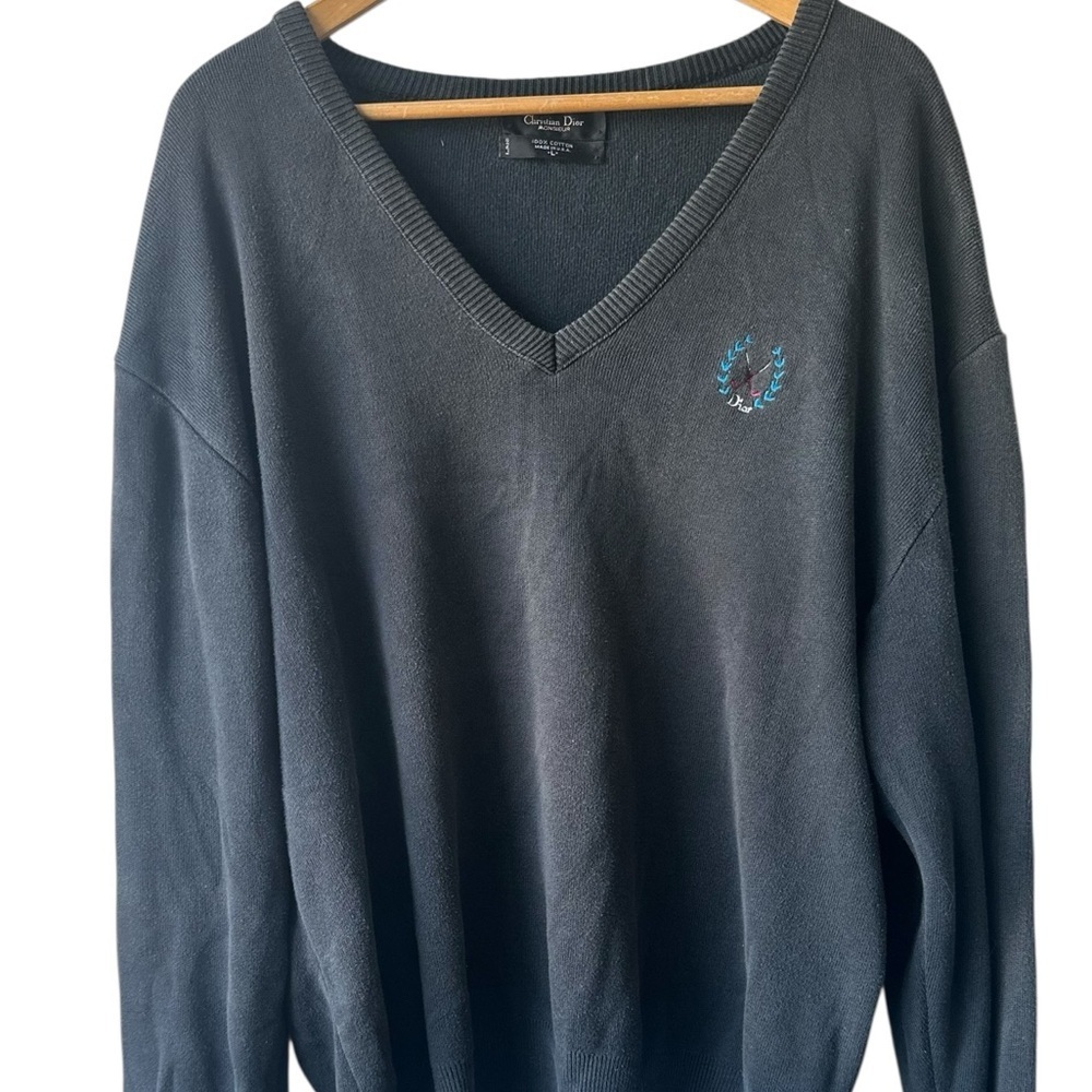Christian Dior Monsieur Vintage Men’s V-Neck Sweater Large - Picture 11 of 13
